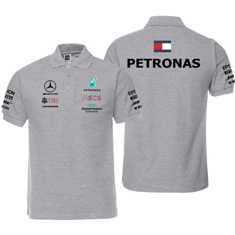 Polo Mercedes AMG Petronas F1 Racing Team Motorsport Homme Coton Manche Courte